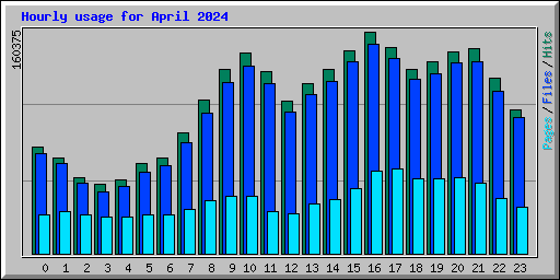 Hourly usage for April 2024