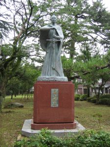 高山右近像　高岡古城公園（富山県）